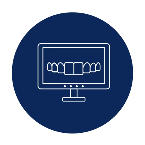 Teeth on a desktop screen icon