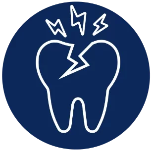 Tooth crack icon